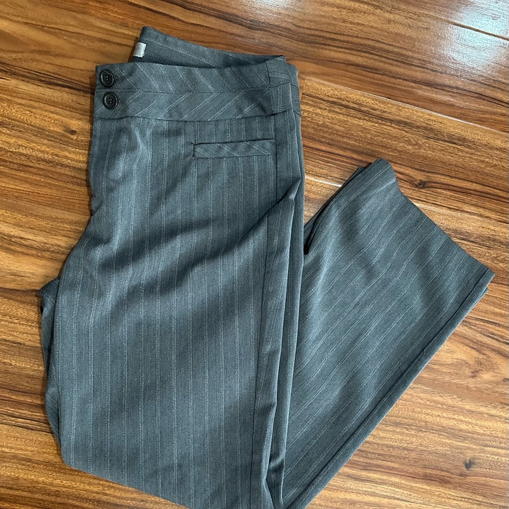 Christopher & Banks Gray Pinstripe Men's Dress Pants
